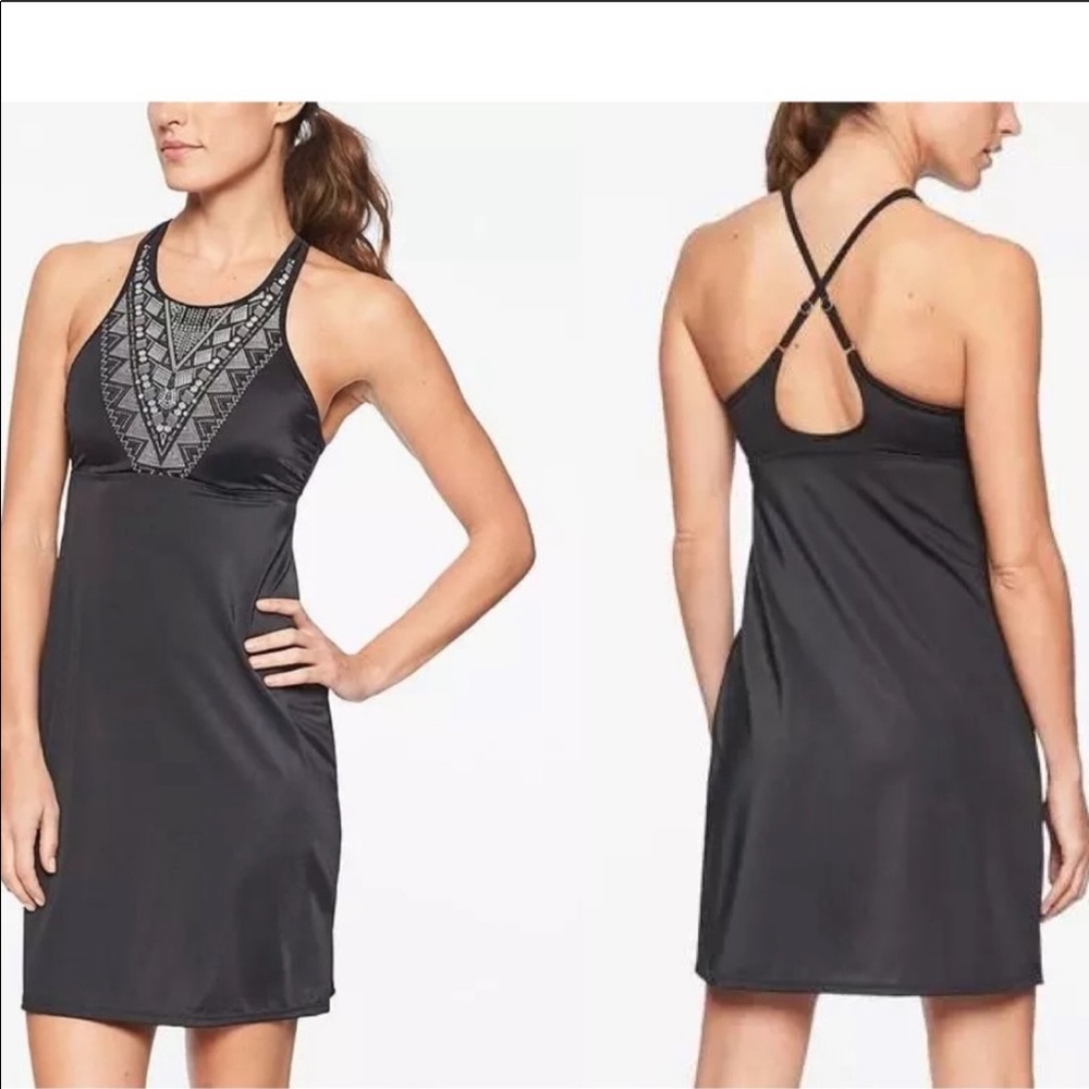 NWT Athleta Ibiza Geo High High Neck Swim Dress